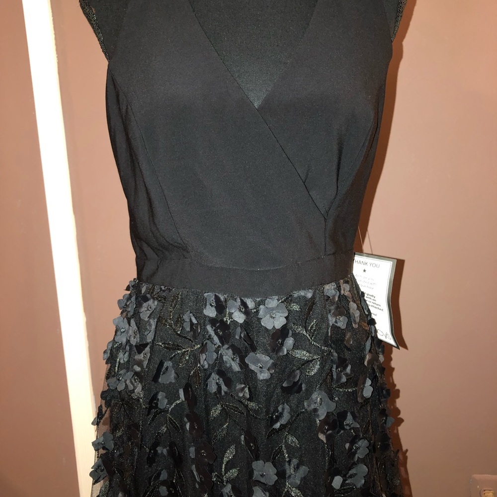 Black dress with slit at the bottom